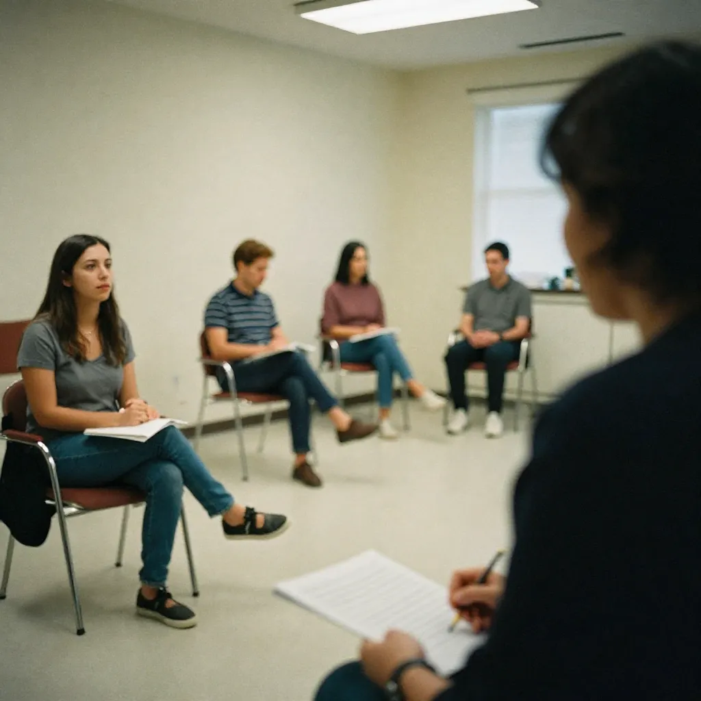 Calm workspace with documents related to privacy management